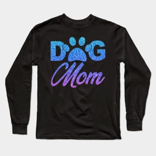 Dog Mom Shirts for Women Cute Letter Print Pet Lover Paw Long Sleeve T-Shirt